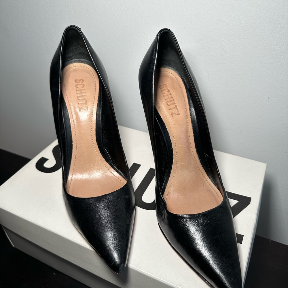SCHUTZ LOU HIGH STILETTO BLACK PUMP - Picture 13 of 17